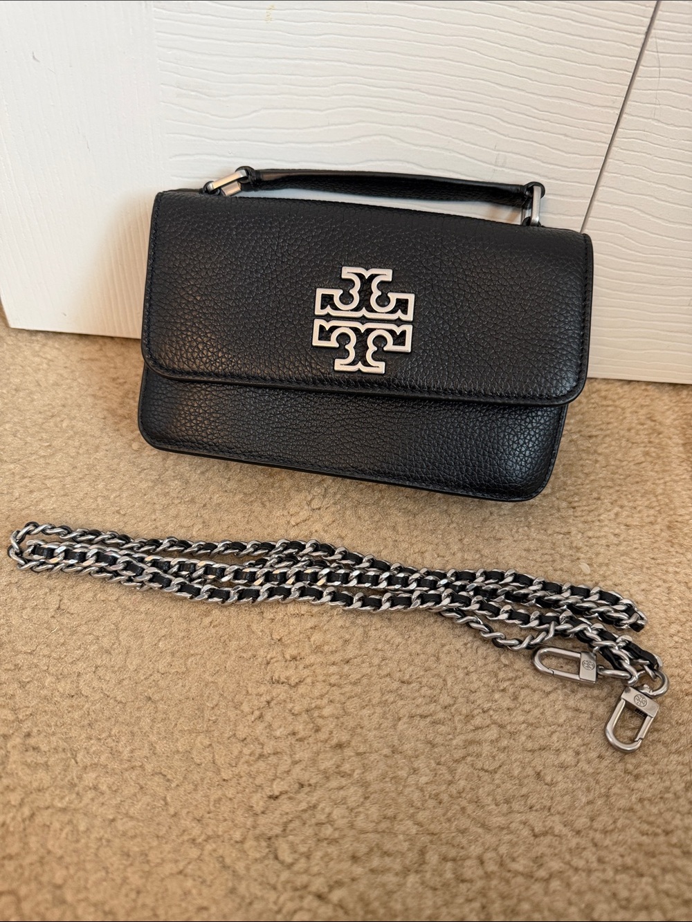 Tory Burch Leather Britten Mini Shoulder Bag